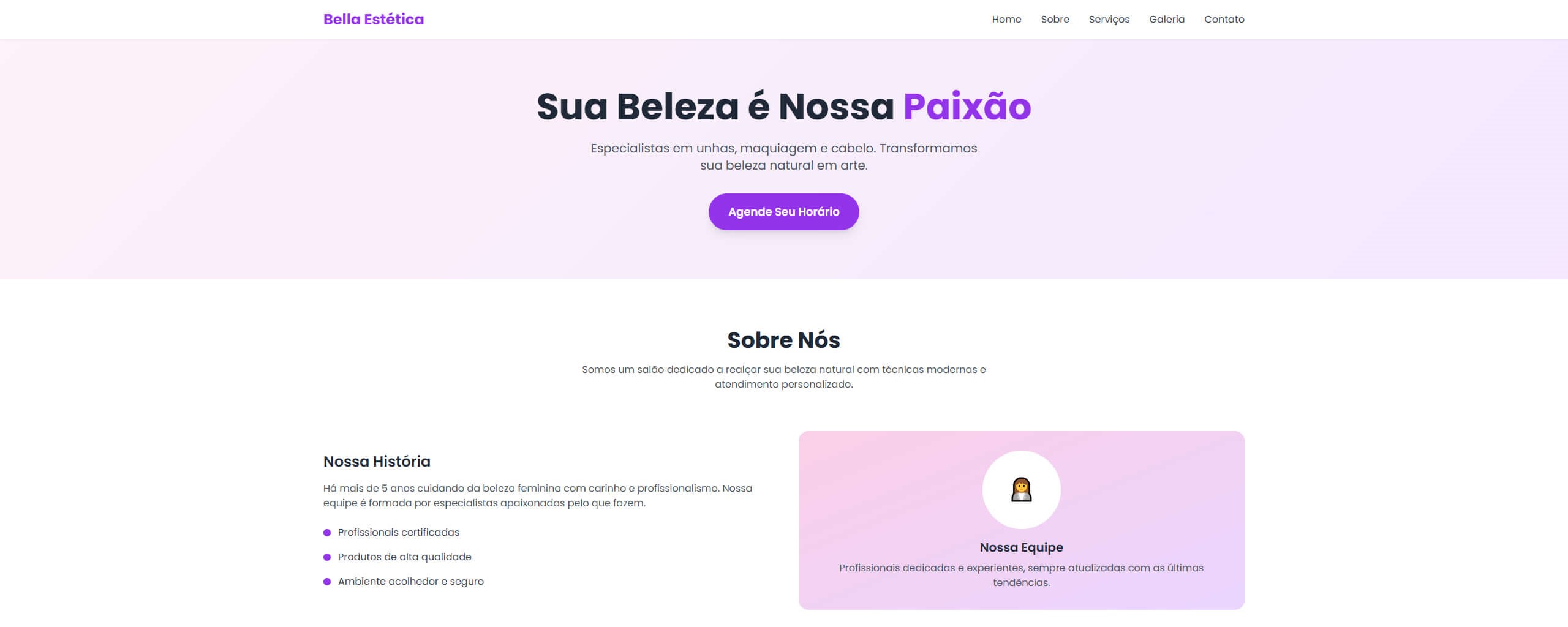 Site para Clínica de Estética
