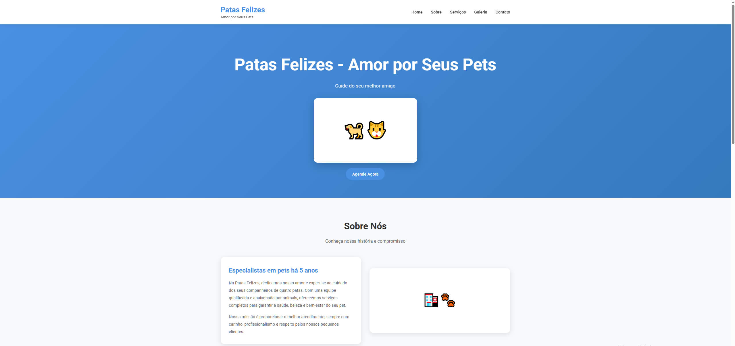 Site para Petshop